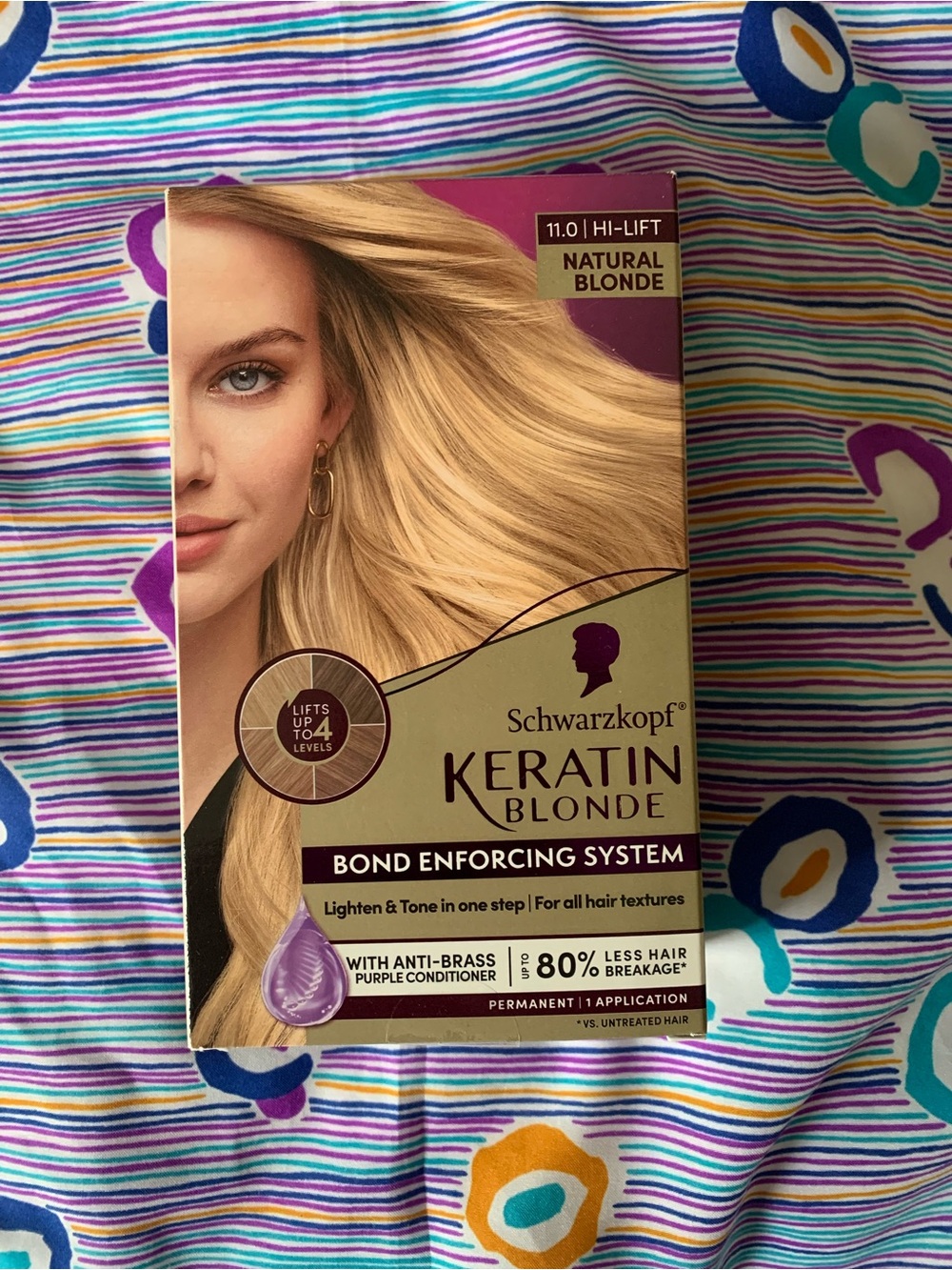 2 Natural Blonde 11.0 Hi-lift Keratin Blonde permanent hair dye
